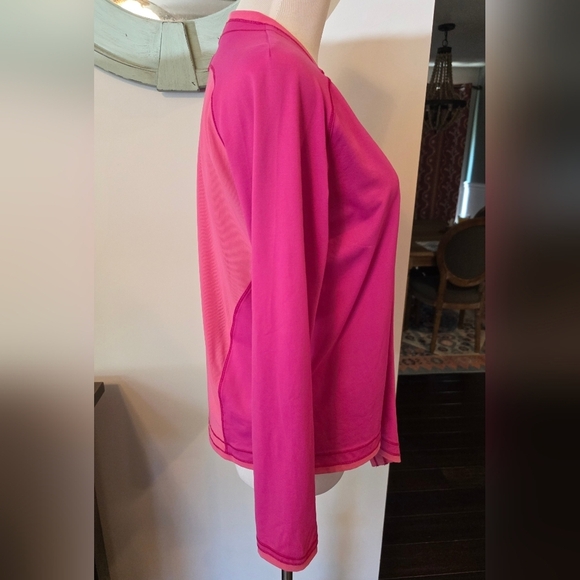 Title Nine Women's Small Open Front Pink Cardigan Nylon Stretch Mesh Back Active - Picture 3 of 8